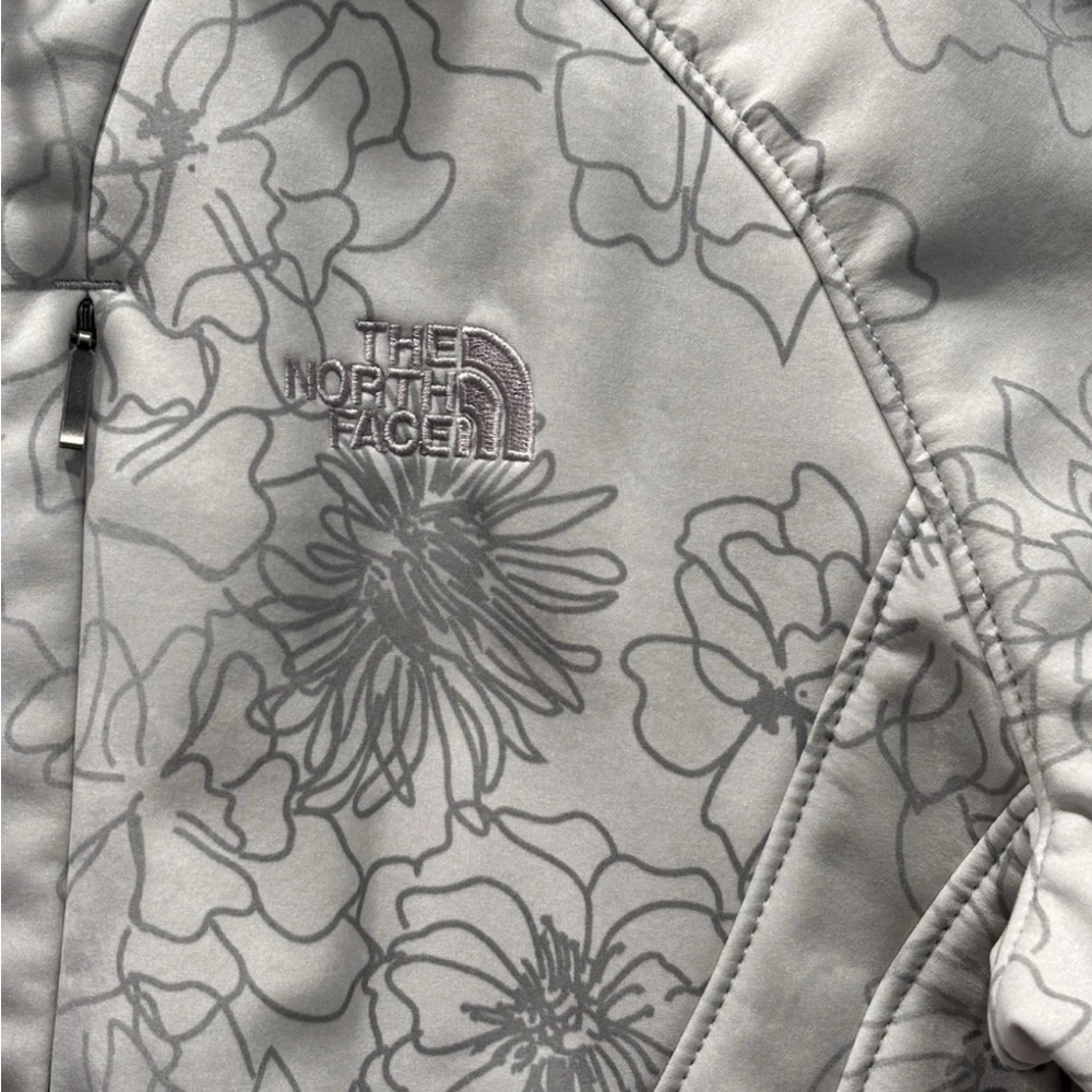 The North Face Women's Floral White Gray Jacket - Picture 2 of 7